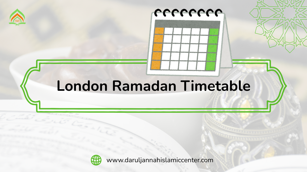 London Ramadan Timetable