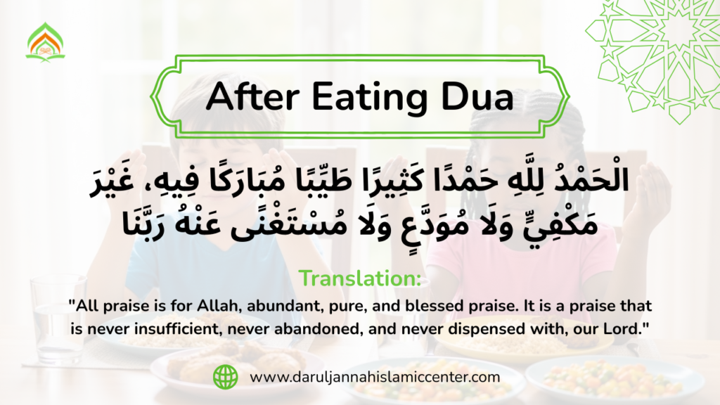 Dua After Eating